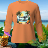Orange long-sleeve shirt with 