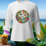 White long-sleeve shirt with 