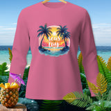 Pink long-sleeve shirt with 