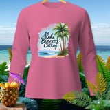 Pink long-sleeve shirt with 