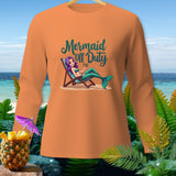Orange long-sleeve shirt with 
