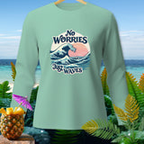 Mint long-sleeve shirt with 