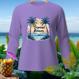 Lavender long-sleeve shirt with 