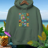 Green hoodie with 