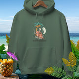 Green hoodie with skeleton graphic and 