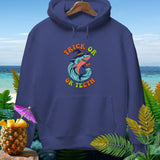 Navy hoodie with 