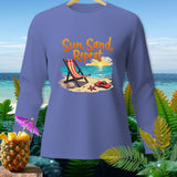 Purple long-sleeve shirt with 