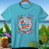 Turquoise t-shirt with 