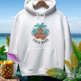 White hoodie with a 