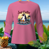 Pink long sleeve shirt with 