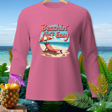 Pink long-sleeve shirt with 
