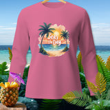 Pink long-sleeve shirt with 