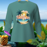 Teal long-sleeve shirt with 