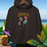 Dark brown hoodie with 