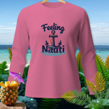 Pink long-sleeve shirt with 
