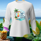 White long-sleeve shirt with 