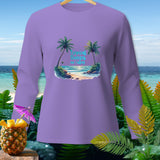 Purple long-sleeve shirt with 