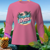 Pink long-sleeve shirt with 