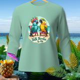 Two parrots on beach chairs with 