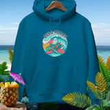 Teal hoodie with 
