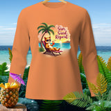 Orange long sleeve shirt with 