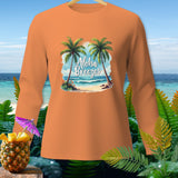Orange long-sleeve shirt with 