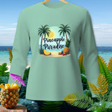 Light green long-sleeve shirt with 