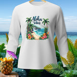 White long-sleeved shirt with 