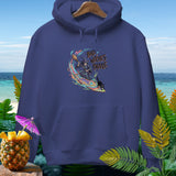 Navy hoodie with 