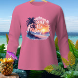 Pink long-sleeved shirt with 
