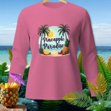 Pink long-sleeve shirt with 