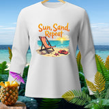 White long-sleeve shirt with 