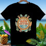 Black t-shirt with "Vacation State of Mind Since 1776" graphic.
