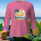Pink long-sleeve shirt with 