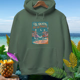 Green hoodie with 